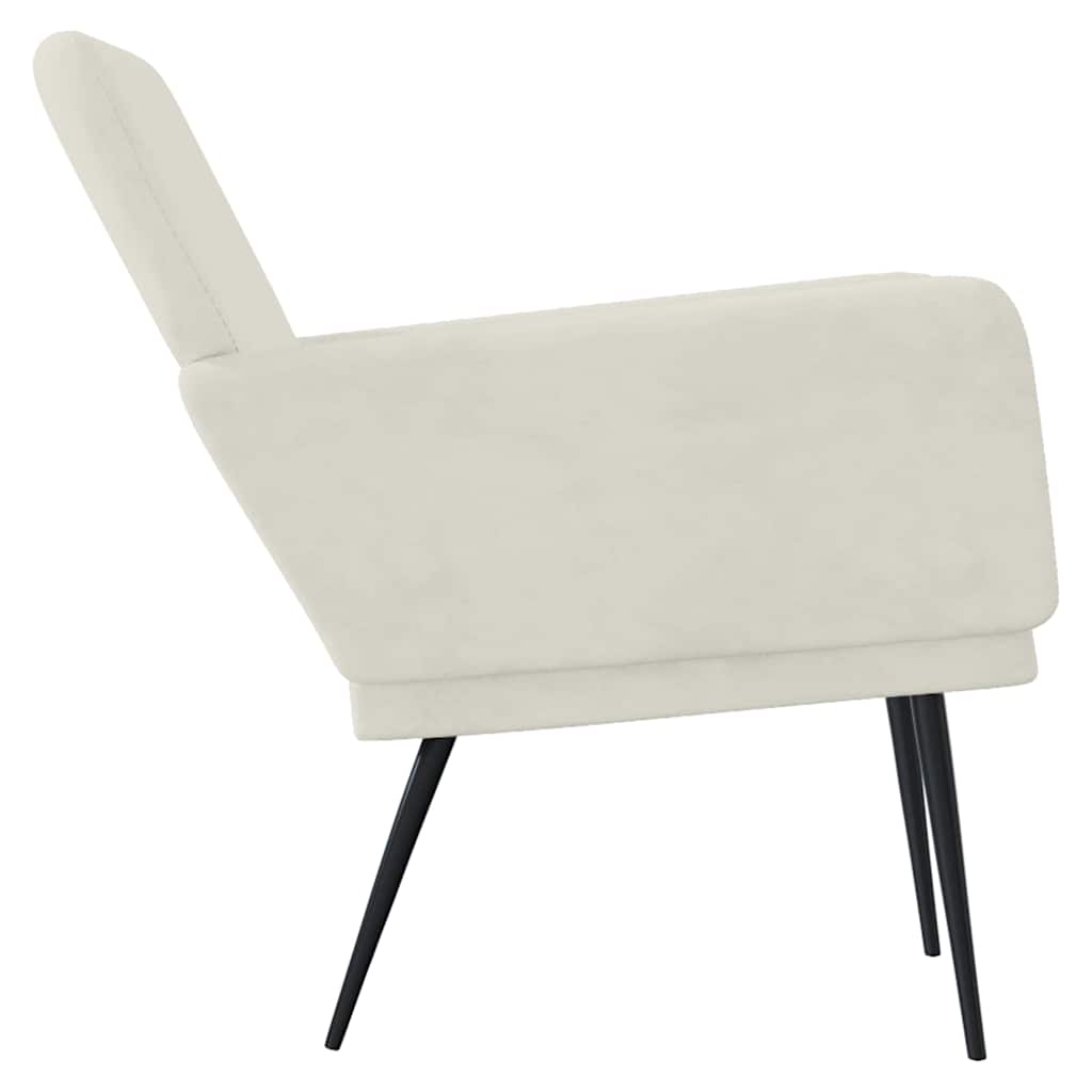 Poltrona Crema 62x79x79 cm Velluto