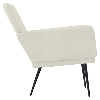 Poltrona Crema 62x79x79 cm Velluto