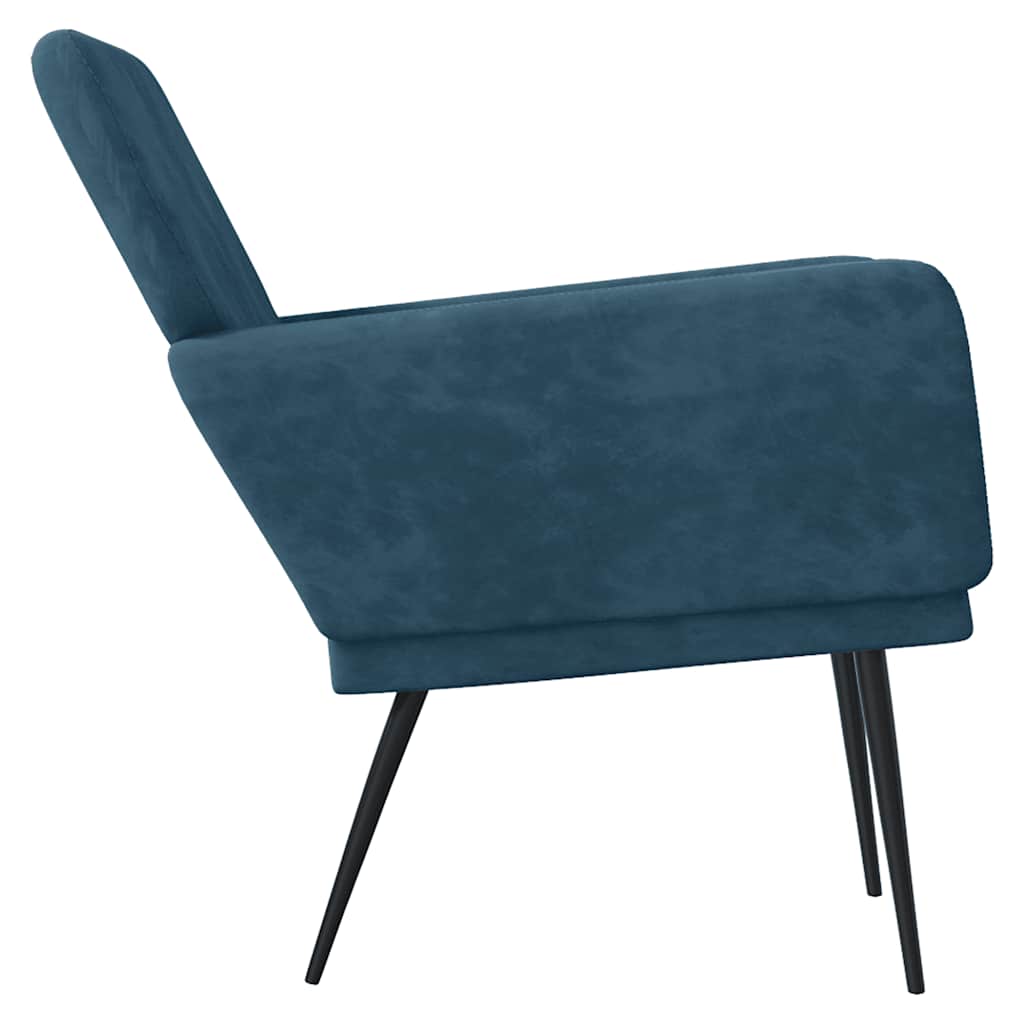 Poltrona Blu 62x79x79 cm Velluto