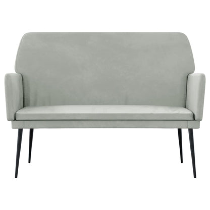 Panca Grigio Chiaro 108x79x79 cm in Velluto