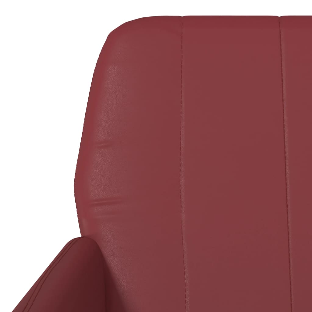 Poltrona Rosso Vino 61x78x80 cm Similpelle