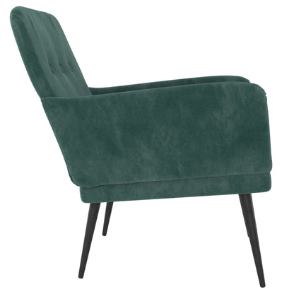 Poltrona Verde Scuro 62x79x79 cm Velluto - homemem39