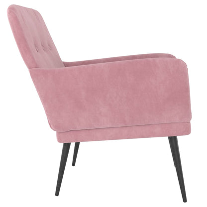 Poltrona Rosa 62x79x79 cm Velluto