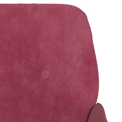 Poltrona Rosso Vino 62x79x79 cm Velluto