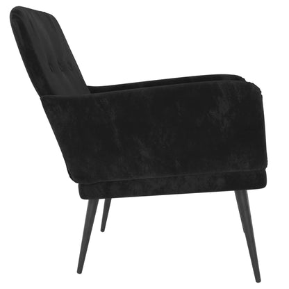 Poltrona Nera 62x79x79 cm Velluto - homemem39