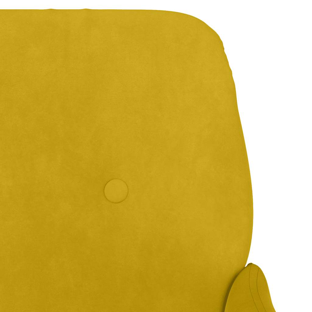 Poltrona Gialla 62x79x79 cm Velluto