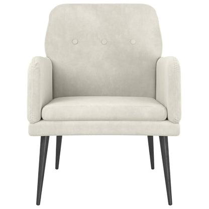 Poltrona Crema 62x79x79 cm Velluto