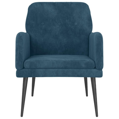 Poltrona Blu 62x79x79 cm Velluto