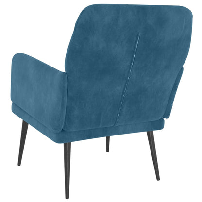 Poltrona Blu 62x79x79 cm Velluto - homemem39