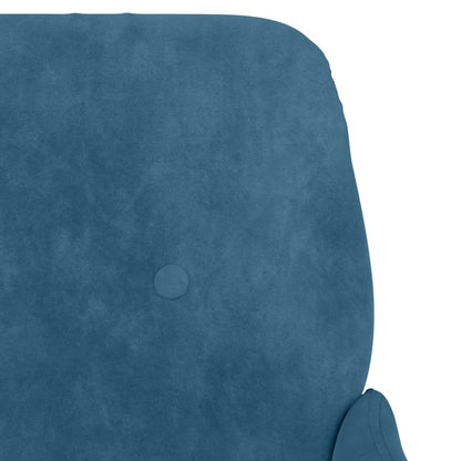 Poltrona Blu 62x79x79 cm Velluto - homemem39