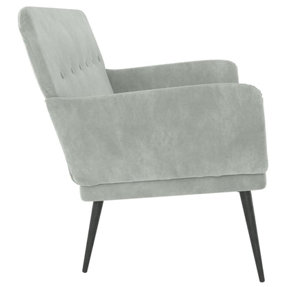 Panca Grigio Chiaro 108x79x79 cm in Velluto | homemem39
