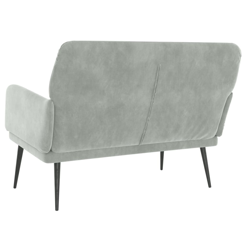 Panca Grigio Chiaro 108x79x79 cm in Velluto