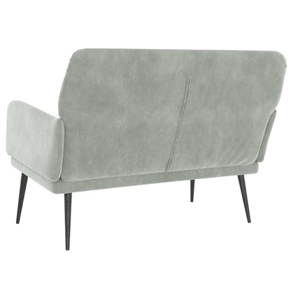 Panca Grigio Chiaro 108x79x79 cm in Velluto