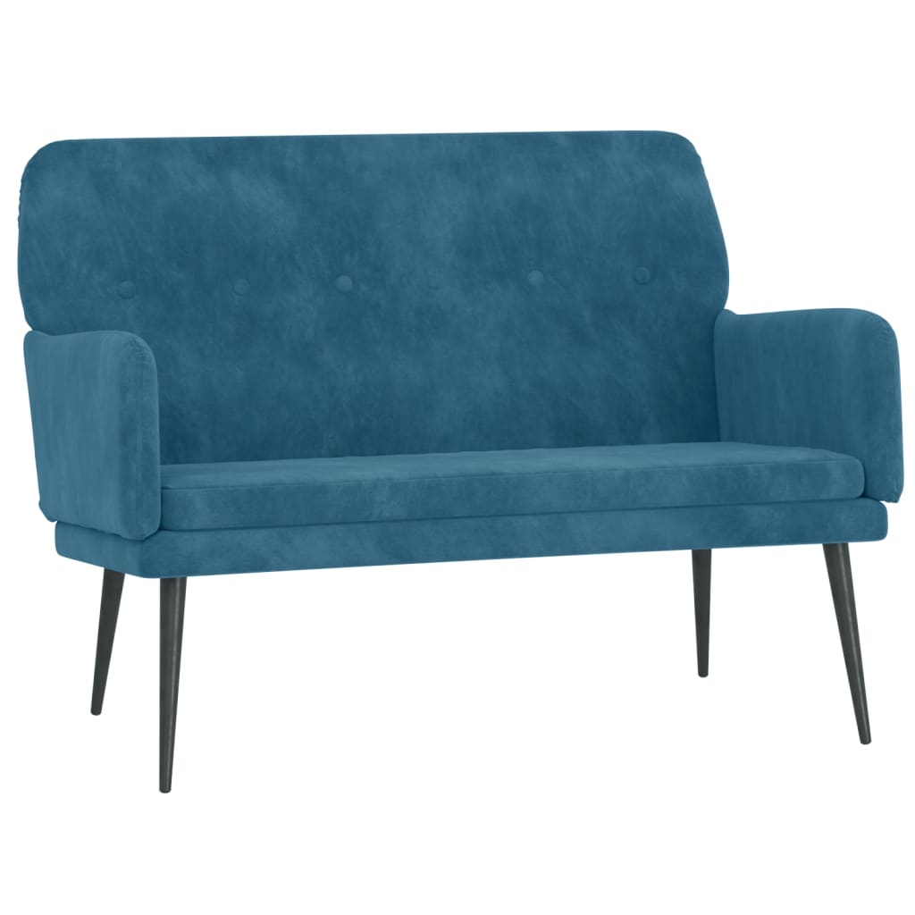 Panca Blu 108x79x79 cm in Velluto - homemem39