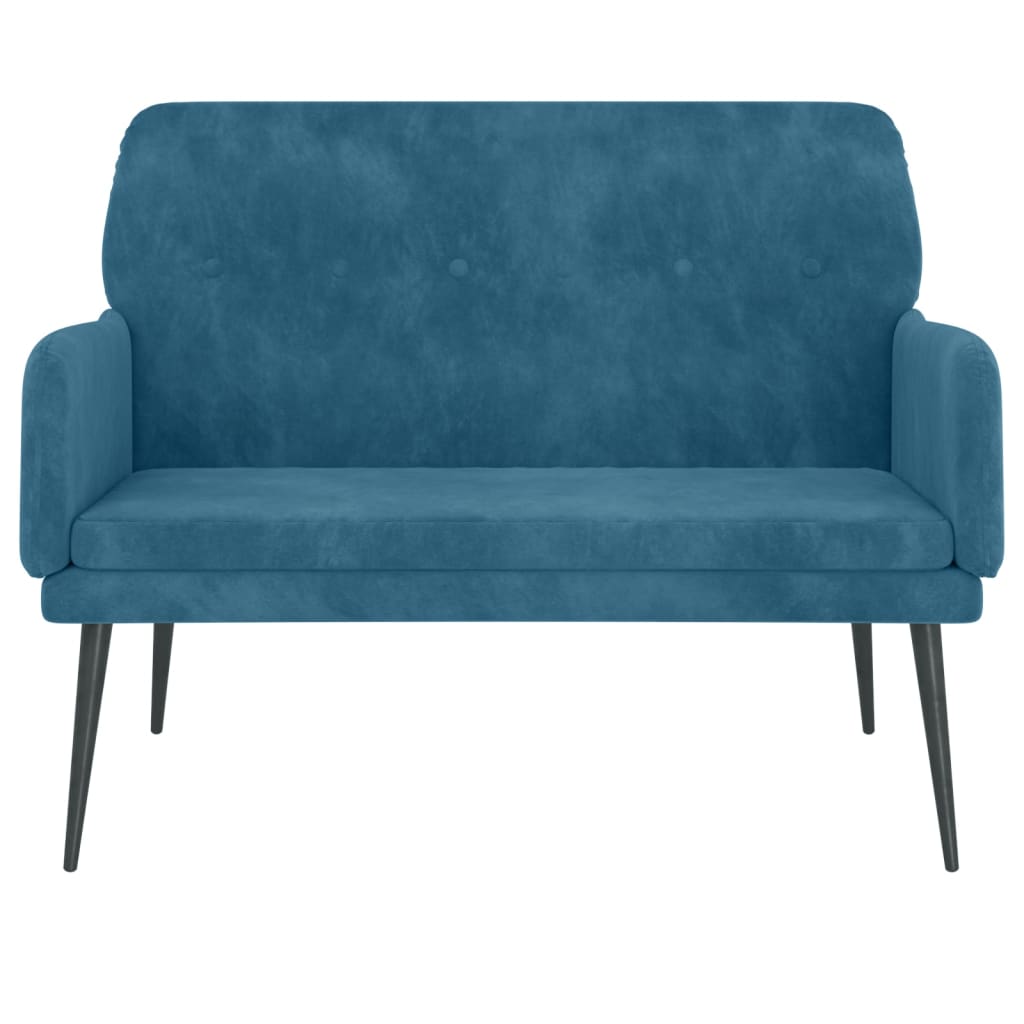 Panca Blu 108x79x79 cm in Velluto - homemem39