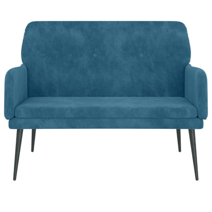 Panca Blu 108x79x79 cm in Velluto - homemem39