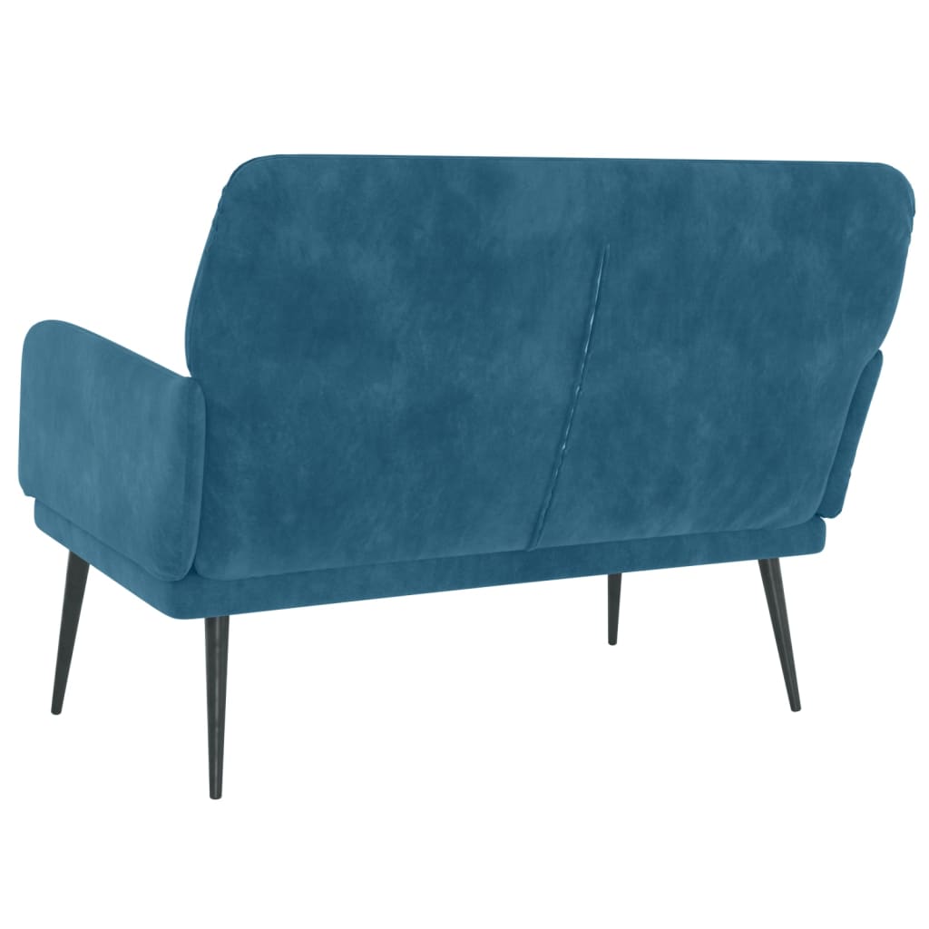 Panca Blu 108x79x79 cm in Velluto - homemem39