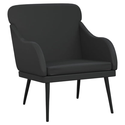 Poltrona Nera 63x76x80 cm Similpelle | homemem39