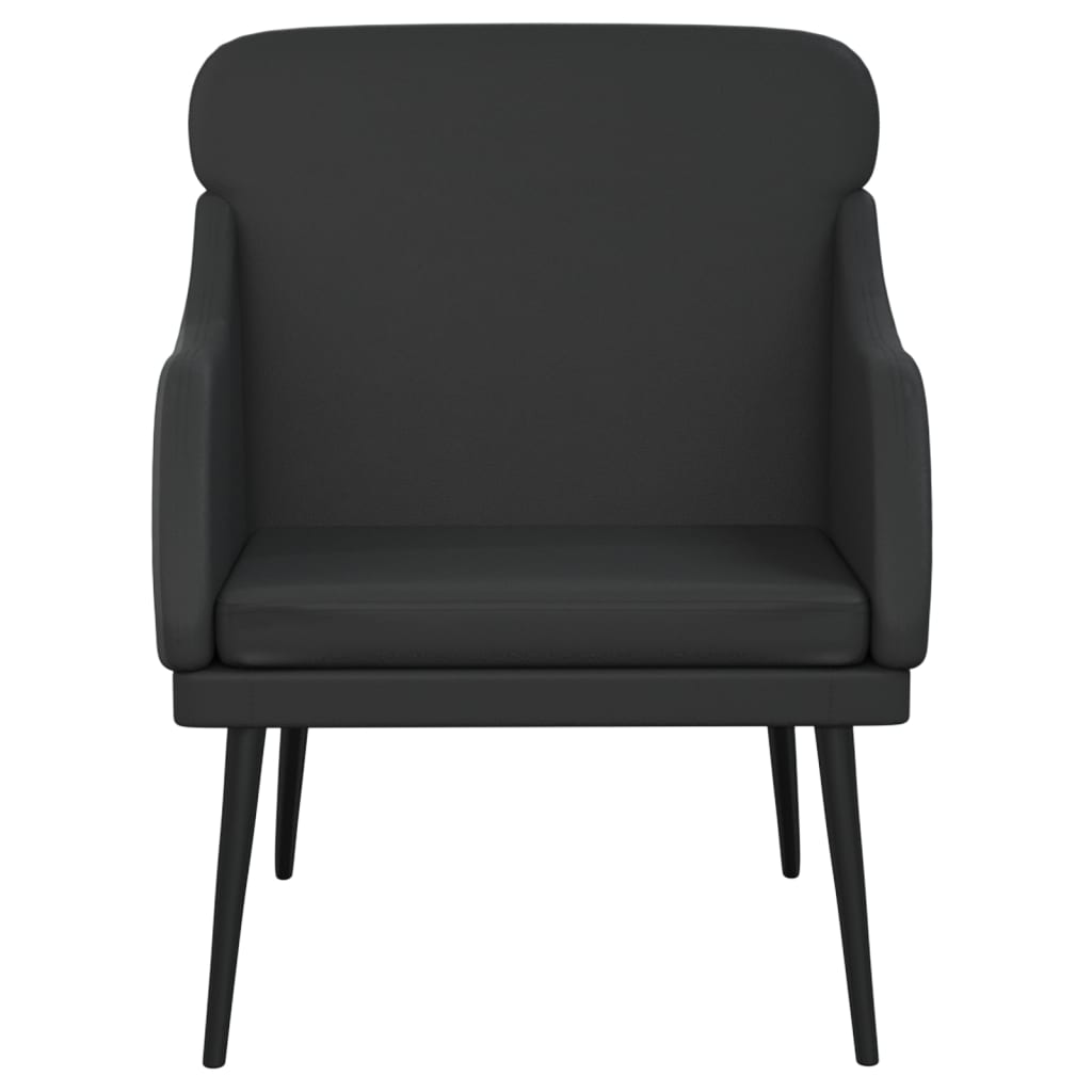 Poltrona Nera 63x76x80 cm Similpelle | homemem39
