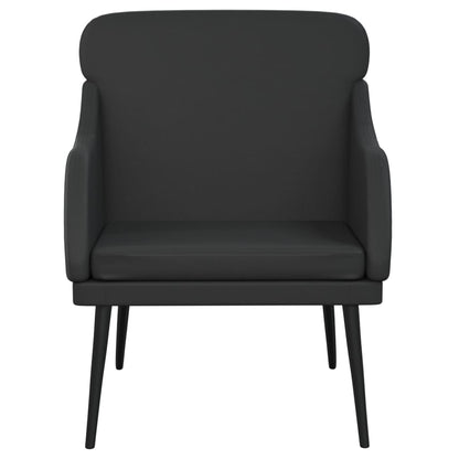 Poltrona Nera 63x76x80 cm Similpelle | homemem39