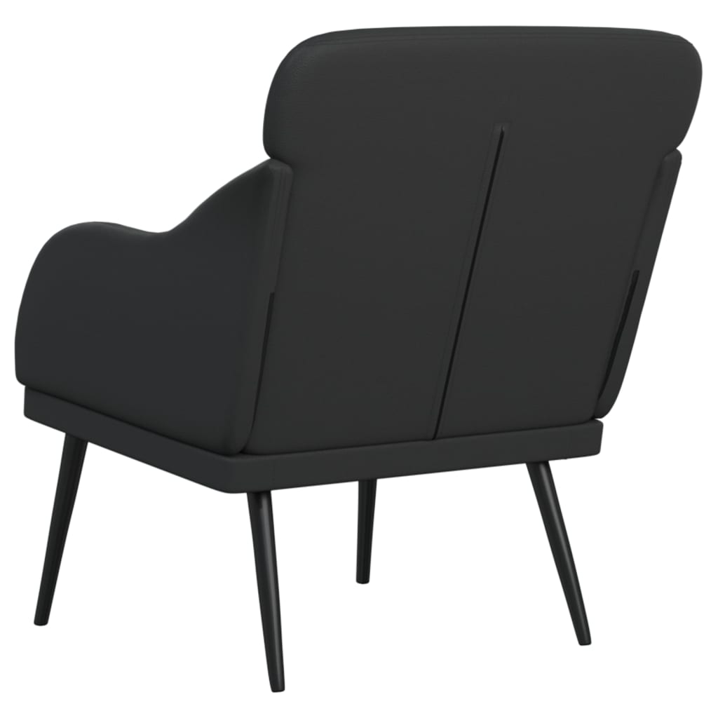 Poltrona Nera 63x76x80 cm Similpelle | homemem39