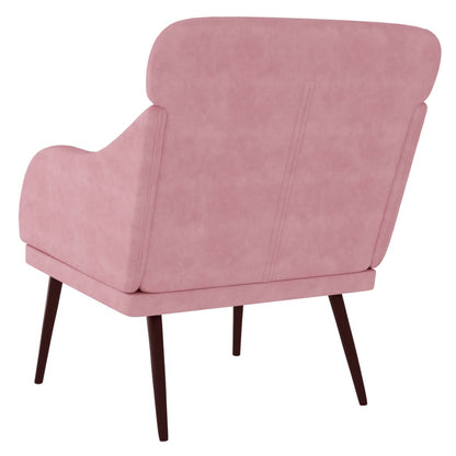 Poltrona Rosa 63x76x80 cm Velluto - homemem39