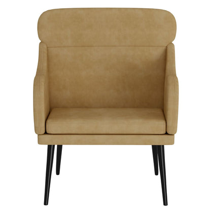 Poltrona Marrone 63x76x80 cm Velluto