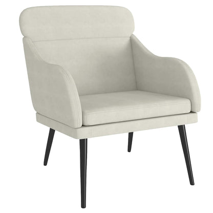Poltrona Crema 63x76x80 cm Velluto