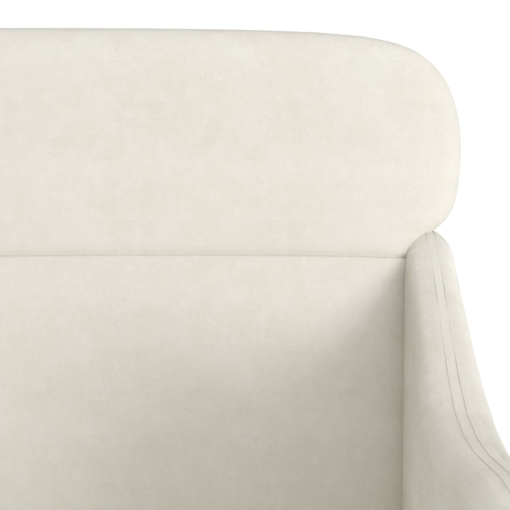 Poltrona Crema 63x76x80 cm Velluto - homemem39