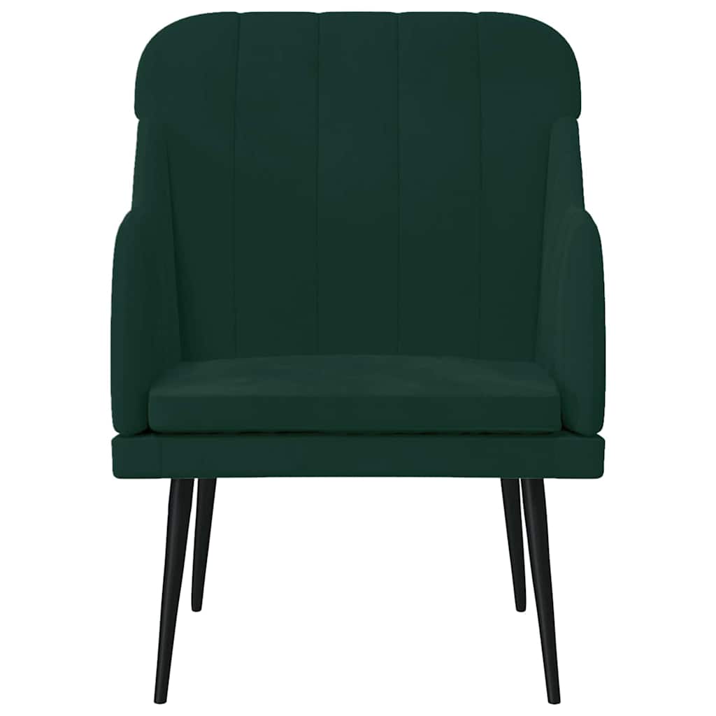 Poltrona Verde Scuro 63x76x80 cm Velluto