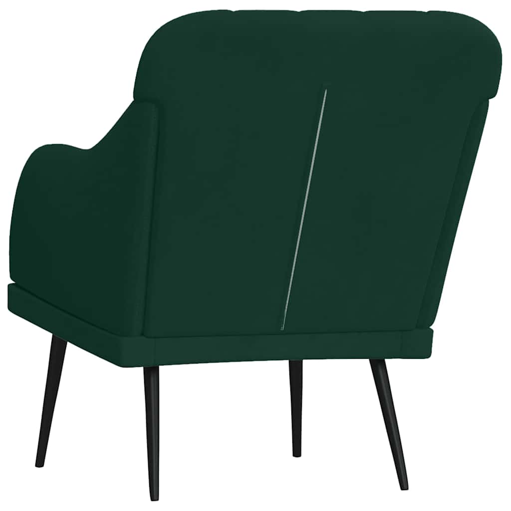 Poltrona Verde Scuro 63x76x80 cm Velluto