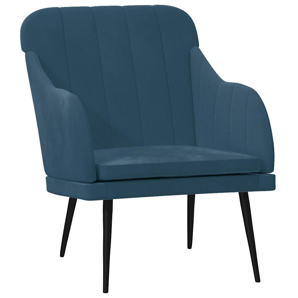 Poltrona Blu 63x76x80 cm Velluto | homemem39