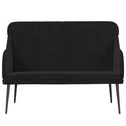 Panca Nera 110x76x80 cm in Velluto - homemem39