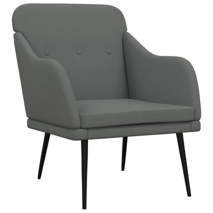 Poltrona Grigio Scuro 63x76x80 cm in Tessuto | homemem39