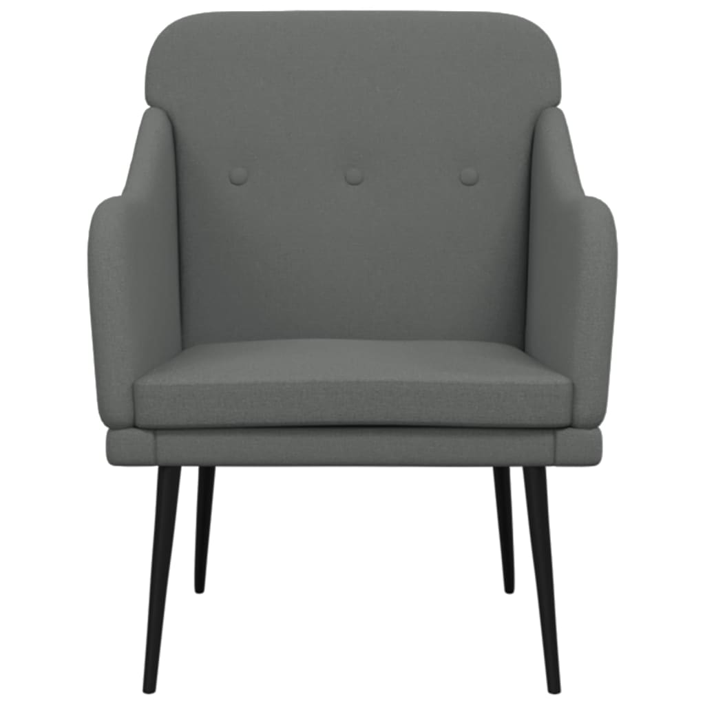 Poltrona Grigio Scuro 63x76x80 cm in Tessuto | homemem39