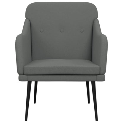 Poltrona Grigio Scuro 63x76x80 cm in Tessuto | homemem39