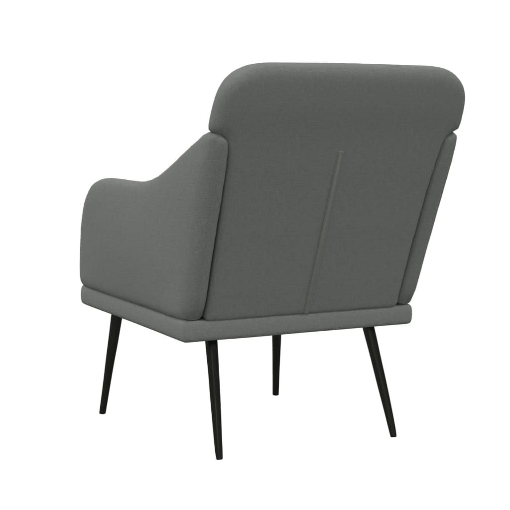 Poltrona Grigio Scuro 63x76x80 cm in Tessuto | homemem39