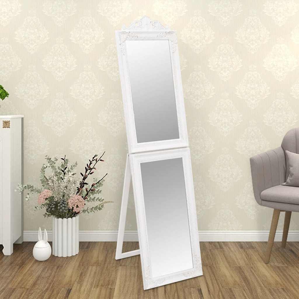 Specchio Autoportante Bianco 50x200 cm | homemem39