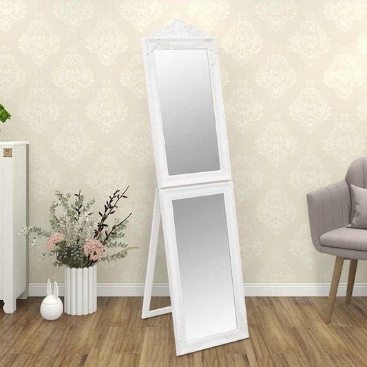 Specchio Autoportante Bianco 50x200 cm | homemem39