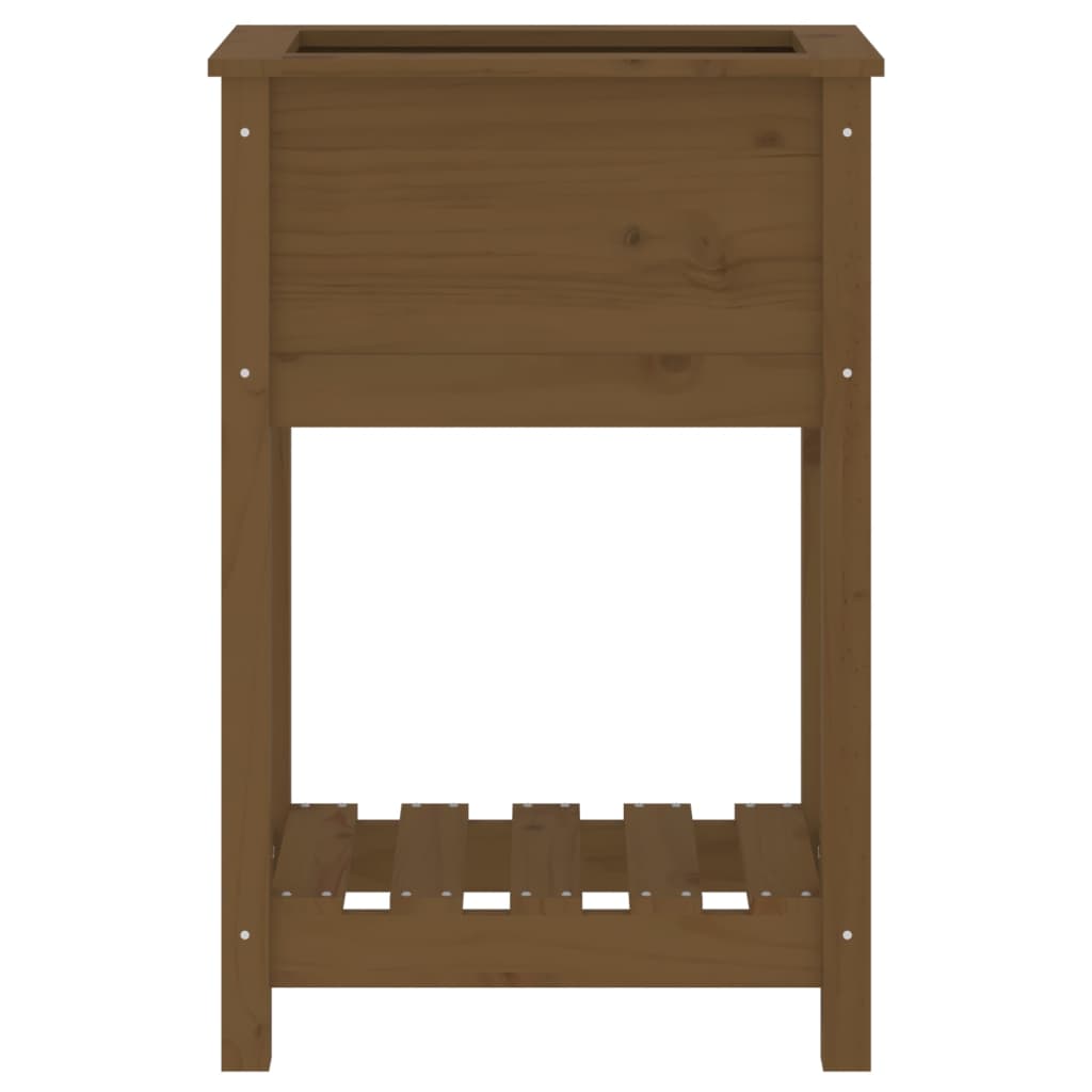 Fioriera con Mensola Ambra 54x34,5x81cm Legno Massello di Pino | homemem39