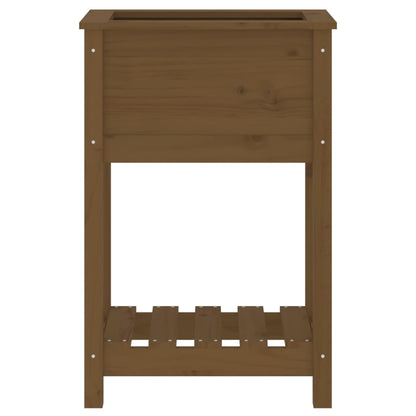 Fioriera con Mensola Ambra 54x34,5x81cm Legno Massello di Pino | homemem39