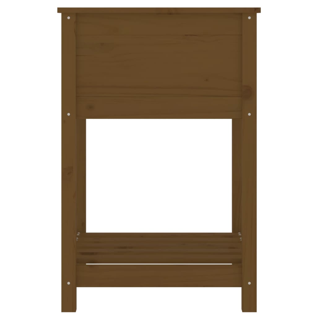 Fioriera con Mensola Ambra 54x54x81cm in Legno Massello di Pino