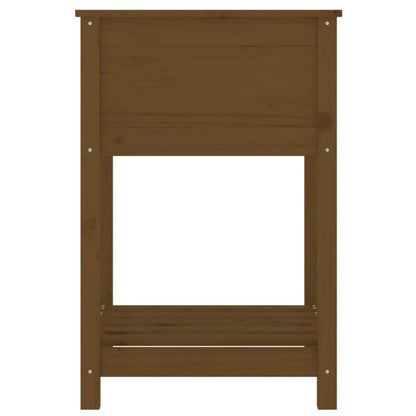 Fioriera con Mensola Ambra 54x54x81cm in Legno Massello di Pino