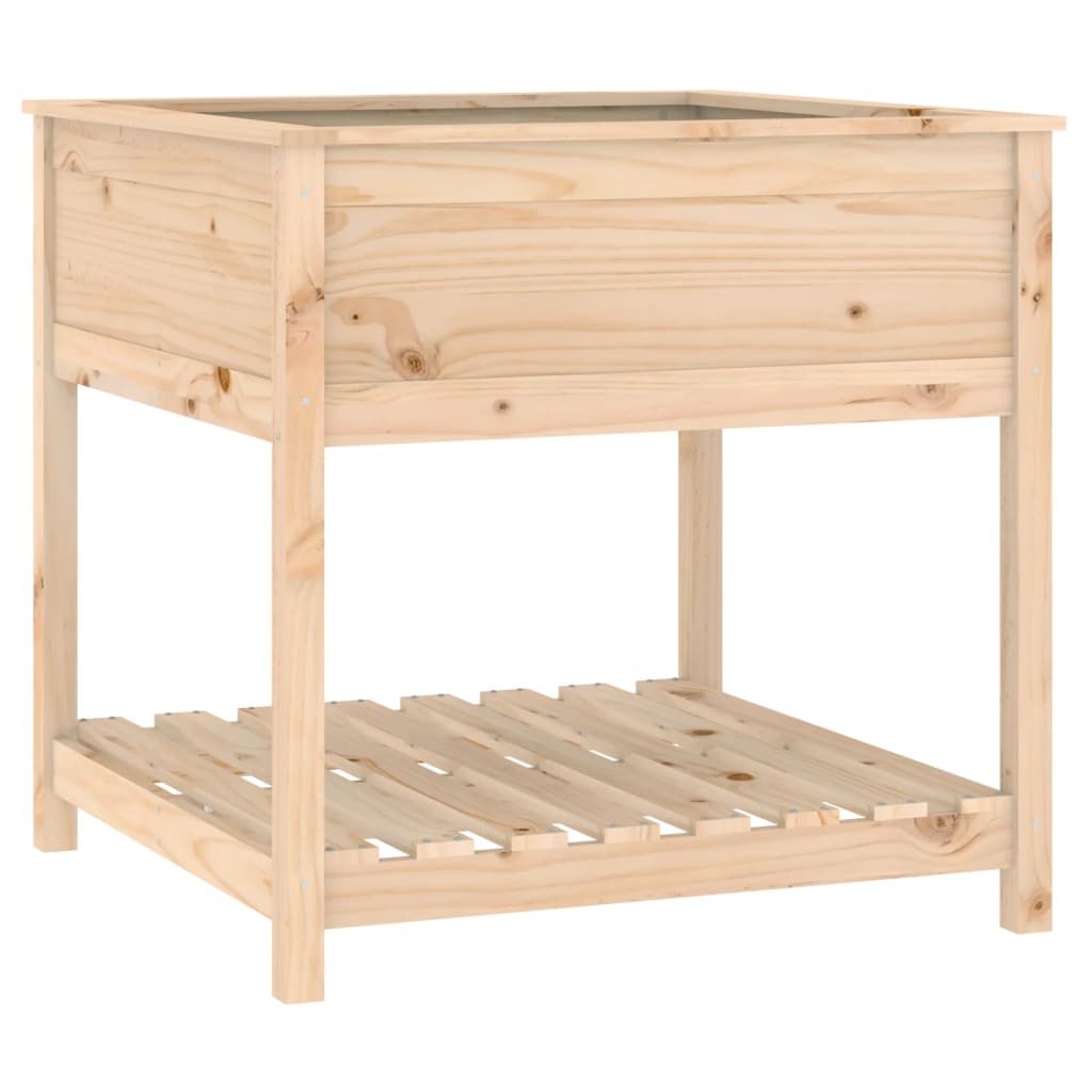Fioriera con Mensola 82,5x82,5x81 cm in Legno Massello di Pino | homemem39
