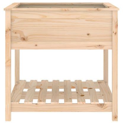 Fioriera con Mensola 82,5x82,5x81 cm in Legno Massello di Pino | homemem39