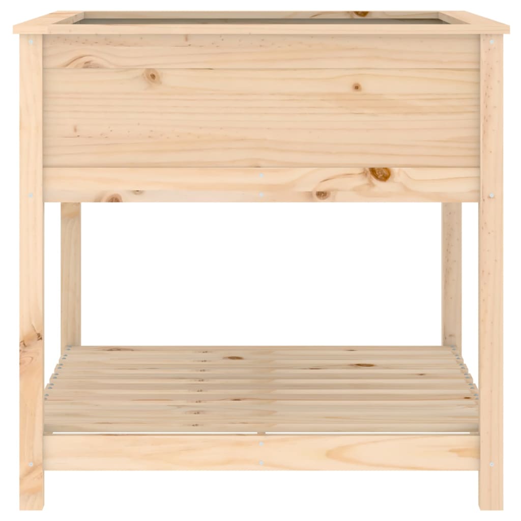 Fioriera con Mensola 82,5x82,5x81 cm in Legno Massello di Pino | homemem39