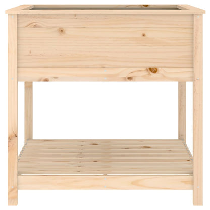 Fioriera con Mensola 82,5x82,5x81 cm in Legno Massello di Pino | homemem39