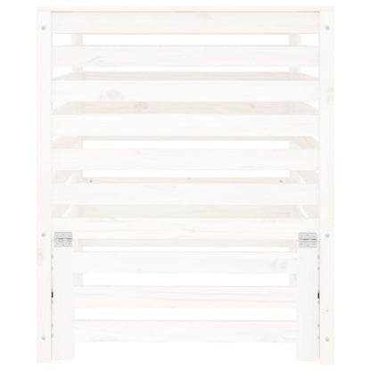 Compostiera Bianca 82,5x82,5x99,5 cm in Legno Massello di Pino - homemem39