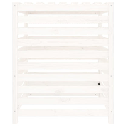 Compostiera Bianca 82,5x82,5x99,5 cm in Legno Massello di Pino - homemem39
