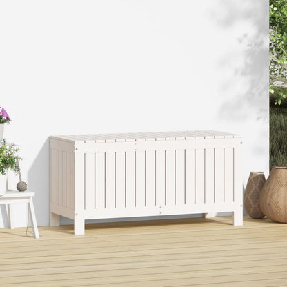 Contenitore Giardino Bianco 108x42,5x54 cm Legno Massello Pino | homemem39
